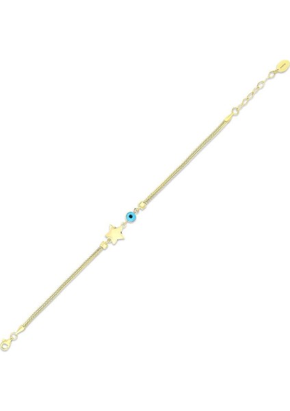 Yıldız Figürlü Altın Bileklik - 14K