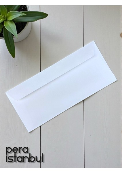 100 Adet Diplomat Beyaz Davetiye Lüks Tebrik Kartı Mektup Mühür Cüzdan Büyük Zarf 105X240MM fiyatları