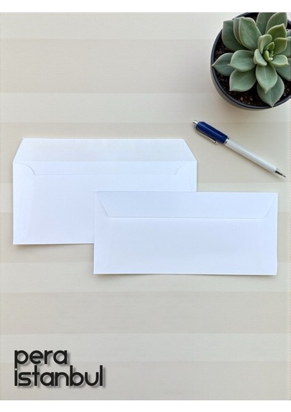 100 Adet Diplomat Beyaz Davetiye Lüks Tebrik Kartı Mektup Mühür Cüzdan Büyük Zarf 105X240MM modelleri
