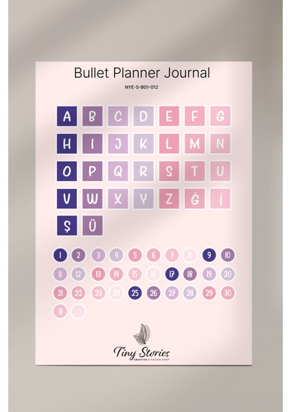 Bullet Journal Sticker Seti - 6 Sayfa / Ajanda, Scrapbook, Journal fiyatları