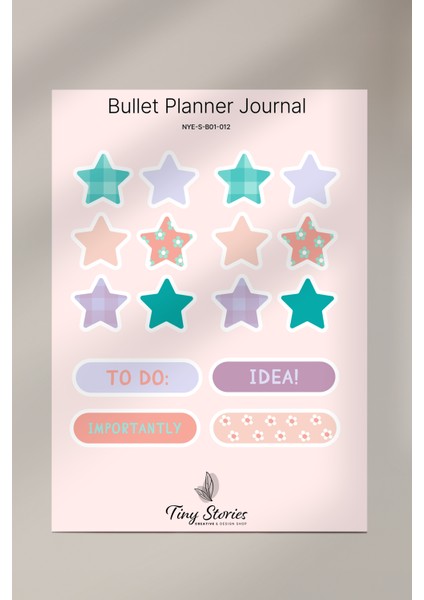 Bullet Journal Sticker Seti - 6 Sayfa / Ajanda, Scrapbook, Journal indirimleri