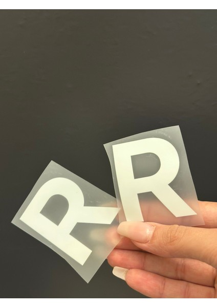 2 Li Ütü Ile Yapışan R Harfi Arma Transfer BASKI5X4 cm