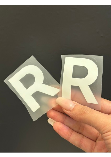 2 Li Ütü Ile Yapışan R Harfi Arma Transfer BASKI5X4 cm fiyatları