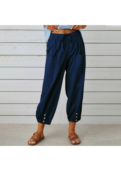 Keten Günlük Pantolon Beli Lastikli Bağcıklı fiyatları