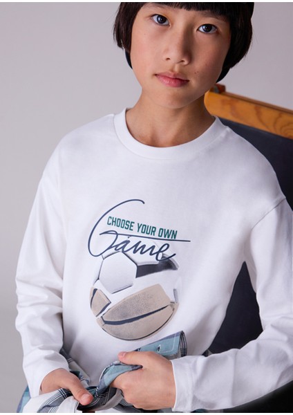 Krem Erkek Çocuk Uzun Kollu T-Shirt 7003 fiyatları