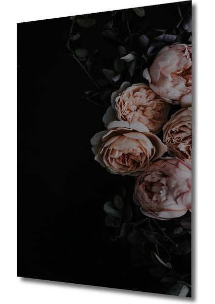 Romantik Gül Bahçesi Yağlı Boya Görünümlü Dekoratif Ahşap Tablo Dikdörtgen Tablo modelleri