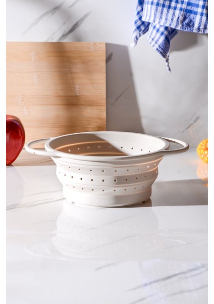 Flow Katlanabilir Isıya Dayanıklı Silikon Süzgeç 20 cm | Krem fiyatları