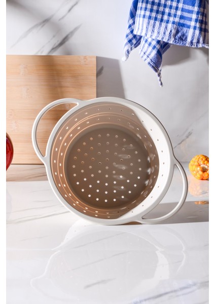 Flow Katlanabilir Isıya Dayanıklı Silikon Süzgeç 20 cm | Krem fırsatları