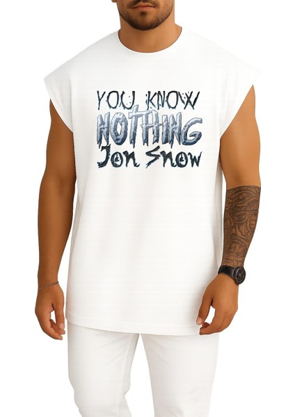 Oversize Jon Snow Game Of Thrones Göğüs Tasarımlı Atlet