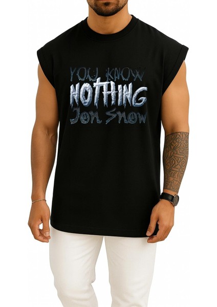 Oversize Jon Snow Game Of Thrones Göğüs Tasarımlı Atlet