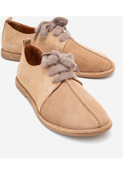 Denora Bej Süet Hakiki Deri Kadın Günlük Ayakkabı
