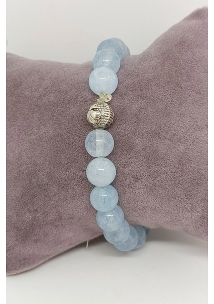 Akuamarin Doğal Taşlı Bileklik modelleri