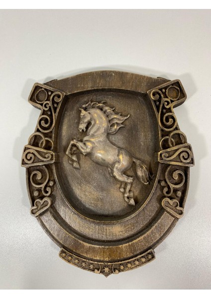 Grycnc Farlı Ile Cnc Yapımı Dekoratif Kabartma Tablo At Görsel-Kabartmalı Duvar ve Masa Süsü