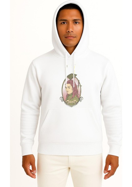 Kapüşonlu Arya Stark Game Of Thrones Göğüs Tasarımlı Unisex Sweatshirt