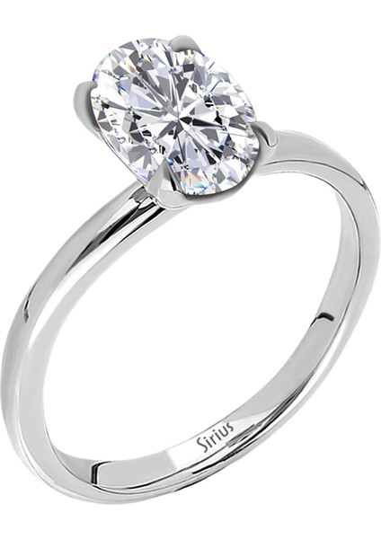 1,50 Karat Oval Kesim Pırlanta Tektaş Yüzük - Hrd Sertifikalı 0431R0042