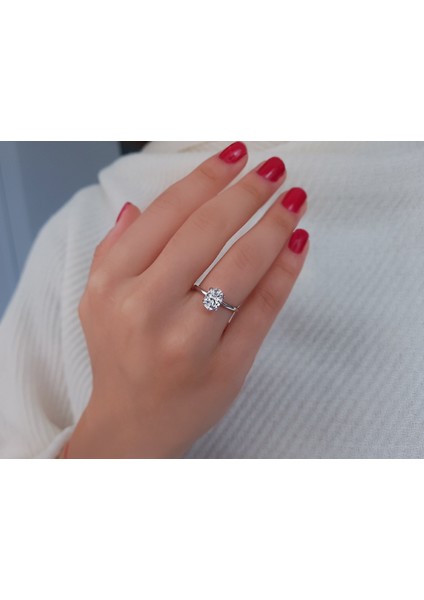 1,50 Karat Oval Kesim Pırlanta Tektaş Yüzük - Hrd Sertifikalı 0431R0042 fırsatları