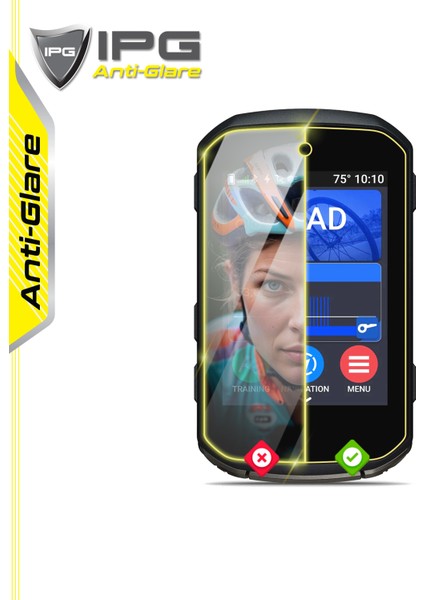 Garmin Edge 550-850 Bisiklet Bilgisayarı Ipg Anti-Glare Parlama Önleyici Mat Ekran Koruyucu (2 Adet)