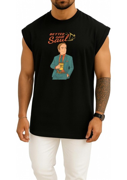 Oversize Better Call Saul - Saul Goodman Ghibli Göğüs Tasarımlı Atlet