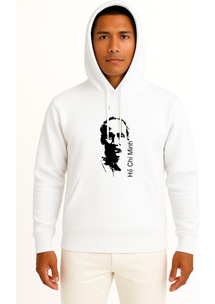 Kapüşonlu Ho Chi Minh City The Prison Diary Göğüs Tasarımlı Unisex Sweatshirt