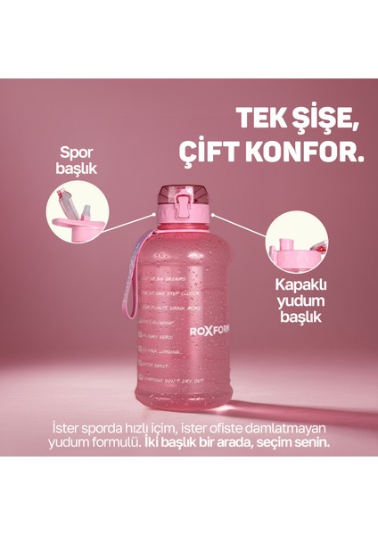 Suluk Matara 2200 Ml, Premium Pp Malzeme, Sağlıklı Bpa & Bps Içermez, Kılıflı, Çift Kapaklı, Koku Yapmaz, Sızdırmaz ve Dayanıklı,pembe Desen Cep Kılıf, Pembe fırsatları