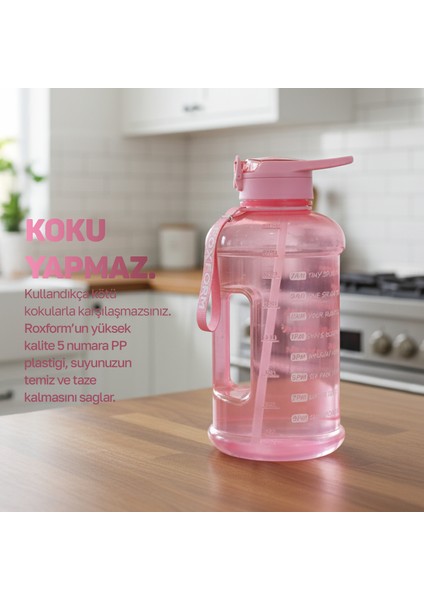 Suluk Matara 2200 Ml, Premium Pp Malzeme, Sağlıklı Bpa & Bps Içermez, Kılıflı, Çift Kapaklı, Koku Yapmaz, Sızdırmaz ve Dayanıklı,pembe Desen Cep Kılıf, Pembe indirimleri