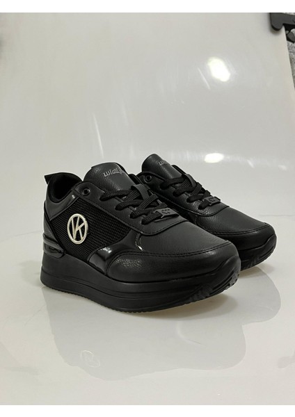 2927 Wickers-3 Siyah-Füme Hafif Dolgu Bayan Spor Ayakkabısı