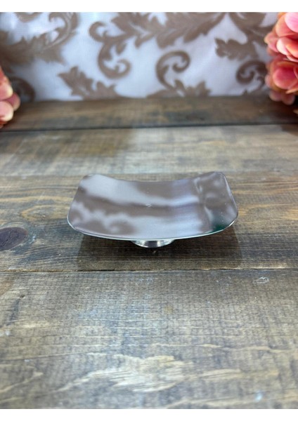 Dikdörtgen Metal Kayık Gümüş Lokumluk