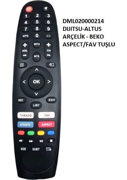 Androıd Aspect/fav Tuşlu LCD Tv Kumandası