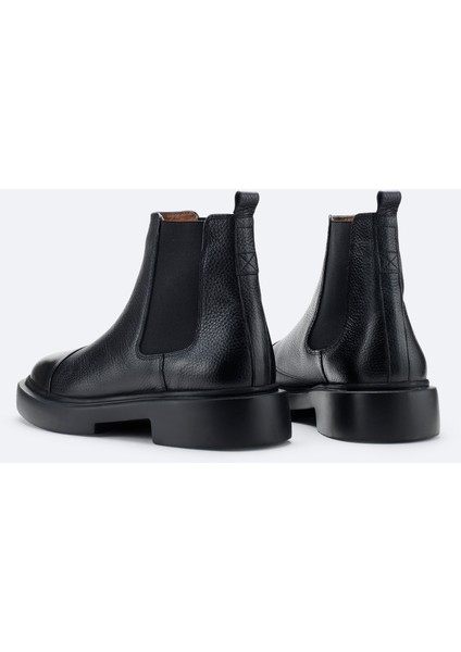 Erkek Siyah %100 Deri Esnek Taban Chelsea Bot A42Y8016