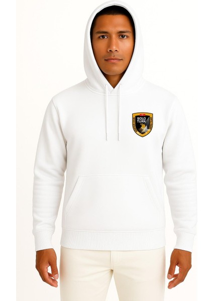 Kapüşonlu Solotürk F16 Gösteri Ekibi Cep ve Sırt Tasarımlı Unisex Sweatshirt