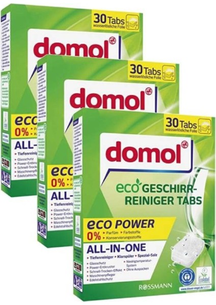 Bulaşık Makinesi Tableti Eco Folyosuz 30'lu (3 Adet)