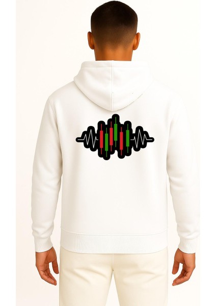 Kapüşonlu Tradingview - Borsa Yükseliş Düşüş Mumları Cep ve Sırt Tasarımlı Unisex Sweatshirt fiyatları