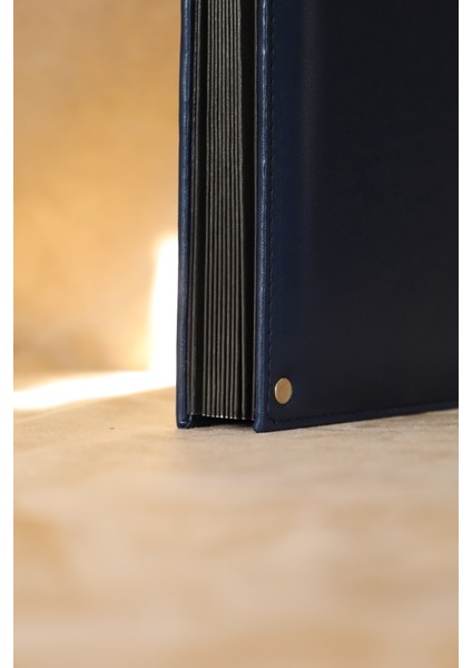 Lacivert Deri Imza Klasörü - Mapa Sunum Dosyası - Evrak Klasörü (10 Yapraklı) fiyatları