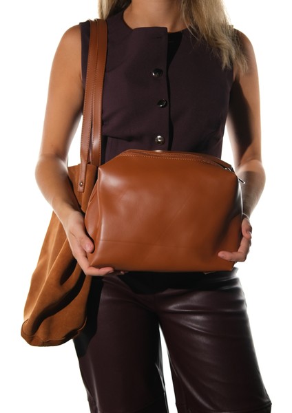 Alfred Taba Hakiki Deri Süet Kadın Omuz Çantası modelleri