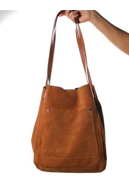 Alfred Taba Hakiki Deri Süet Kadın Omuz Çantası indirimleri