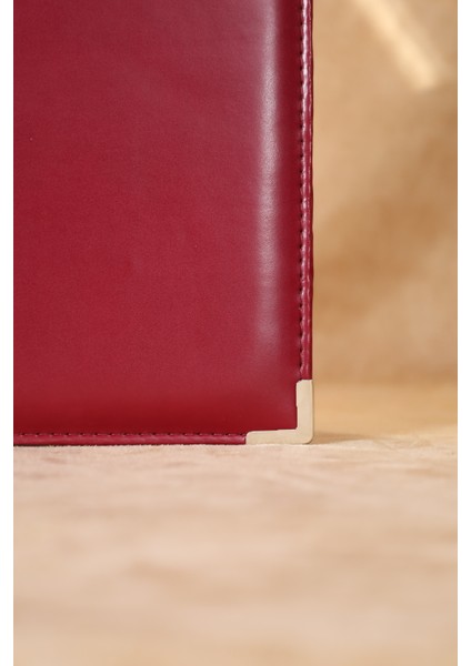 Kırmızı Deri Imza Klasörü - Mapa Sunum Dosyası - Evrak Klasörü (10 Yapraklı) fiyatları