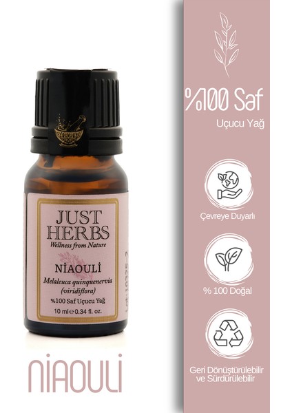 Niaouli Yağı 10 ml %100 Saf ve Doğal Melaleuca Quinquenervia Oil