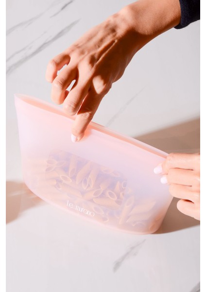 Mood Hava Sızdırmaz Kilitli Silikon Saklama Torbası 680 ml | Pembe fiyatları