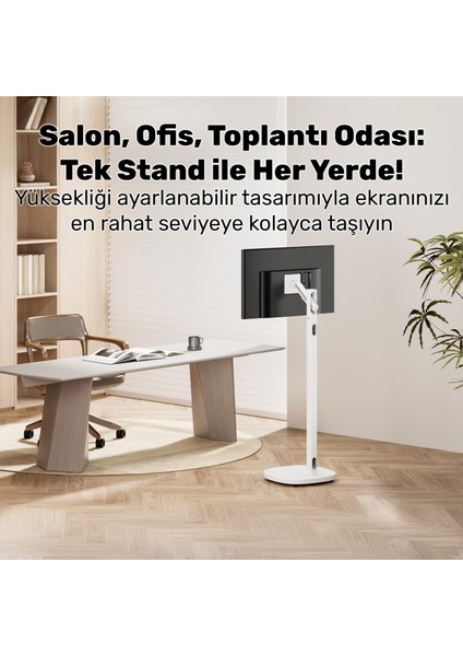 STD5611TW 17"-35" Amortisörlü Tekerlekli Vesa Uyumlu Dikey/yatay Mobil Monitör/tv Standı fiyatları