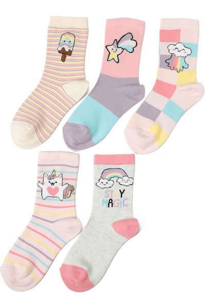 Caty 5 Lı Skt-G 5pr Pembe Kız Çocuk Soket Çorap