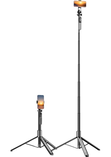 KP-LA05 Picpod 360 Derece Ayarlanabilir 202CM Bt Selfie Çubuğu - Siyah fiyatları