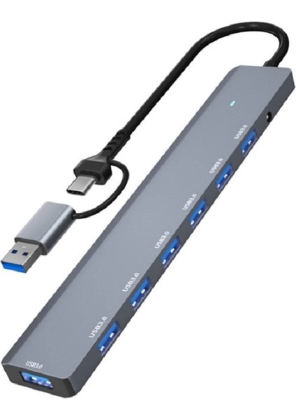 7 In 1 USB 5 gbps ve Type-C To USB A + Type-C USB 3.0 Çevirici Adaptör Çok Portlu Çoklayıcı USB Hub fiyatları