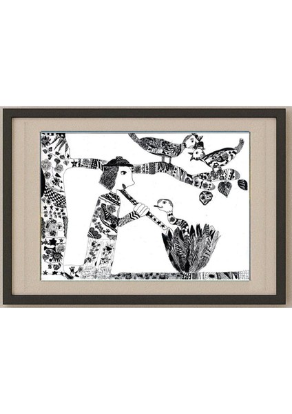 Sztefanyuk Olga 43x30cm Orijinal Karikatür Tablo