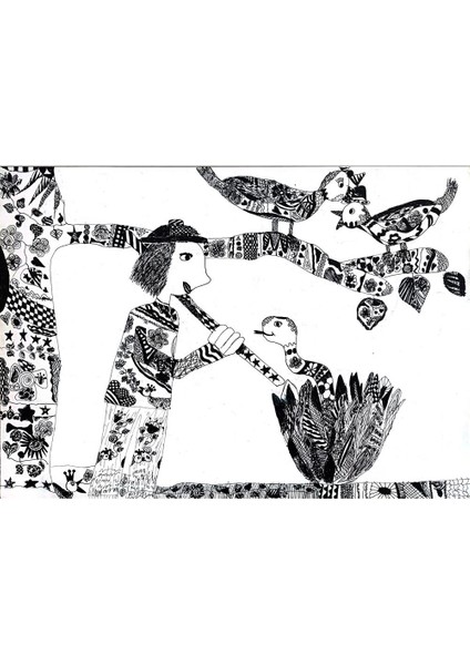 Sztefanyuk Olga 43x30cm Orijinal Karikatür Tablo modelleri