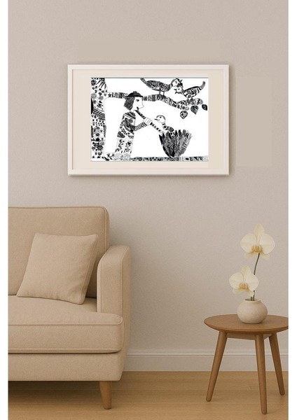 Sztefanyuk Olga 43x30cm Orijinal Karikatür Tablo indirimleri