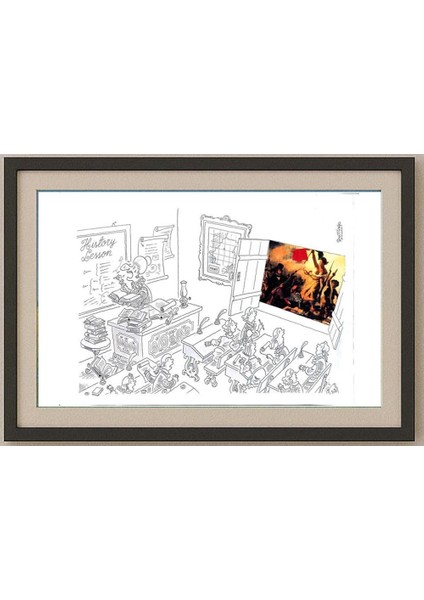 Neltair Abrfu Santago 43x30cm Orijinal Karikatür Tablo