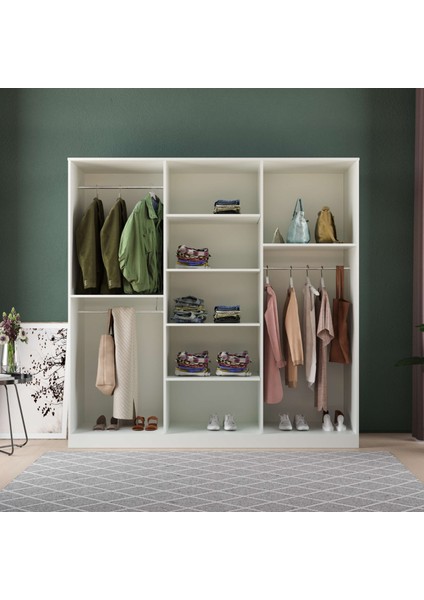 VENÜS 6 KAPAKLI EKO GARDIROP - MDF KAPAK