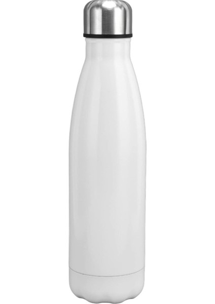 Beyaz, Paslanmaz Çelik Termos 500 Ml– Geniş Kapasite, Güvenli Yalıtım!