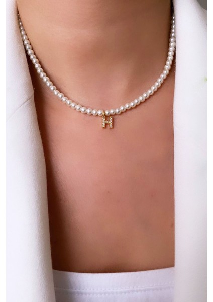 Inci Harf Kolye H Harfi