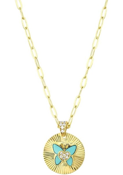 Kelebek Figürlü Altın Kolye - 14K